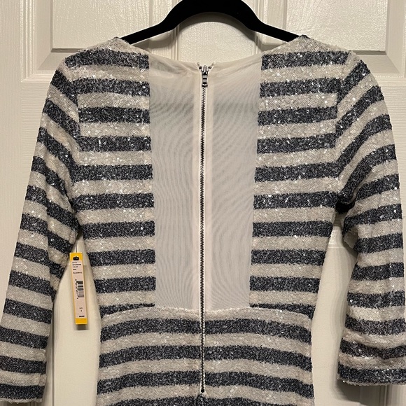 NWT Alice + Olivia Pammy Sequin Striped Dress - Picture 13 of 13